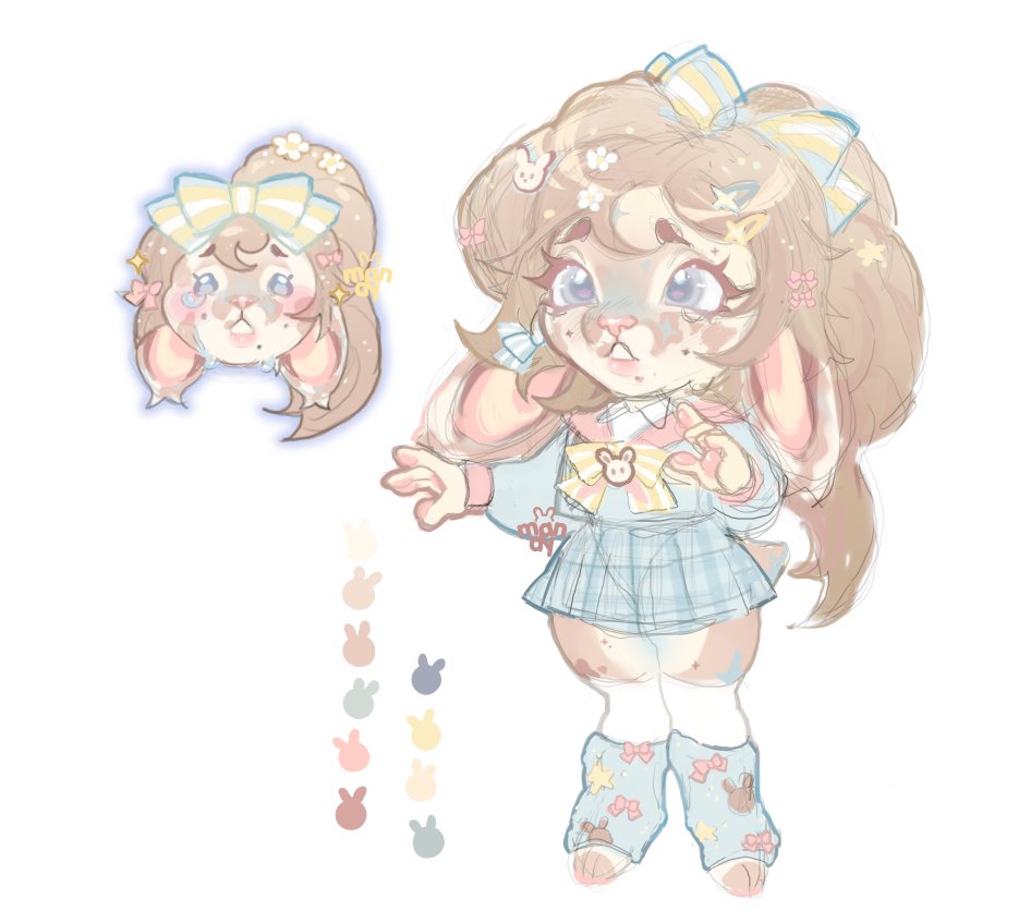 Pinkf1le's tweet photo. NEW ADOPTABLE! HALF DONE 🐰🌈🌕
More info on TH! (Check my profile link) Private bids are ok 💕
Price starts at 💲2⃣0⃣

#adoptables #furry #furryartist https://t.co/a20Zic4ml6