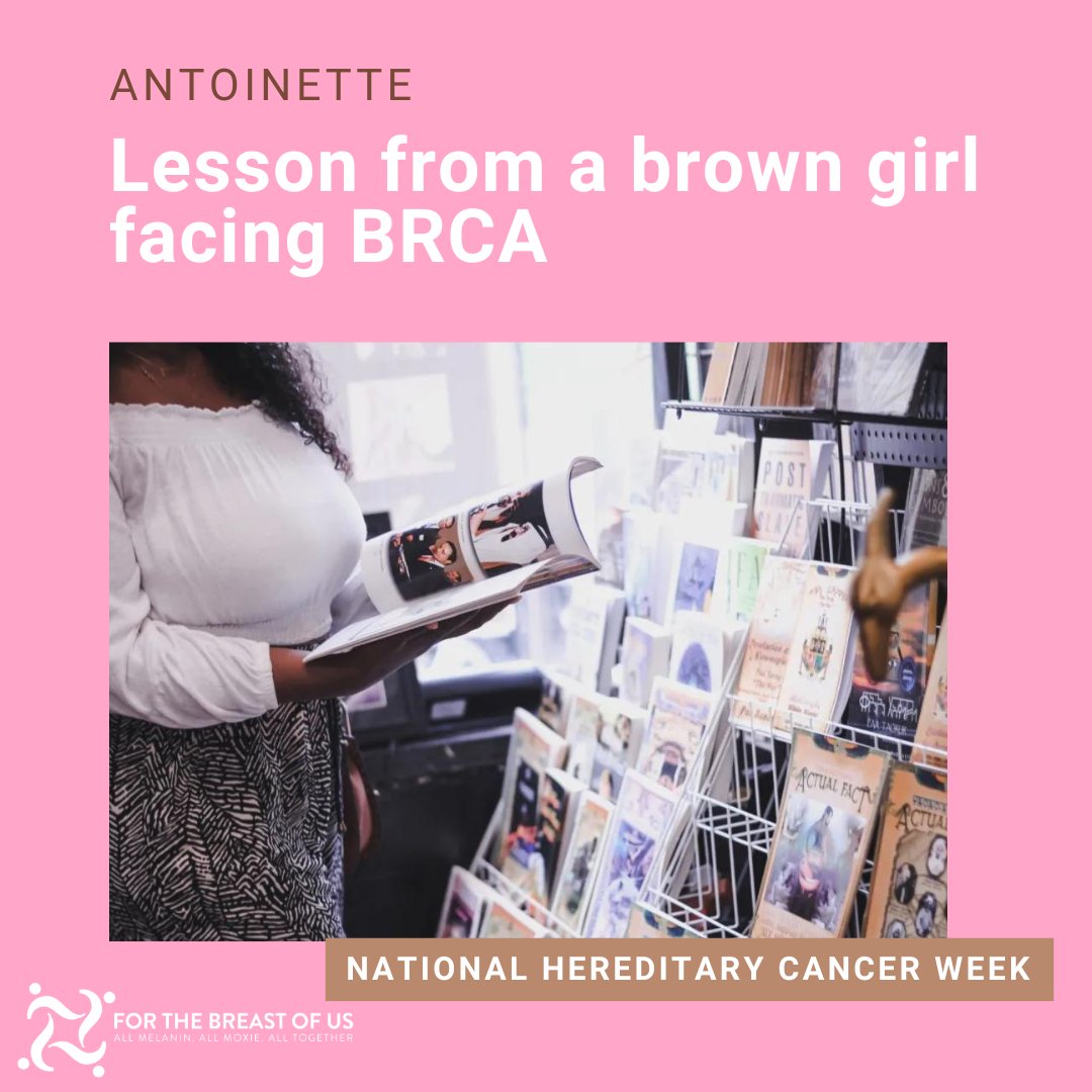 We’re closing out National Hereditary Cancer week with Antoinette’s story of receiving #BRCA positive results and the steps she chose, including reconstruction via DIEP & PAP flap. Read here: breastofus.com/brown-girls-fa…