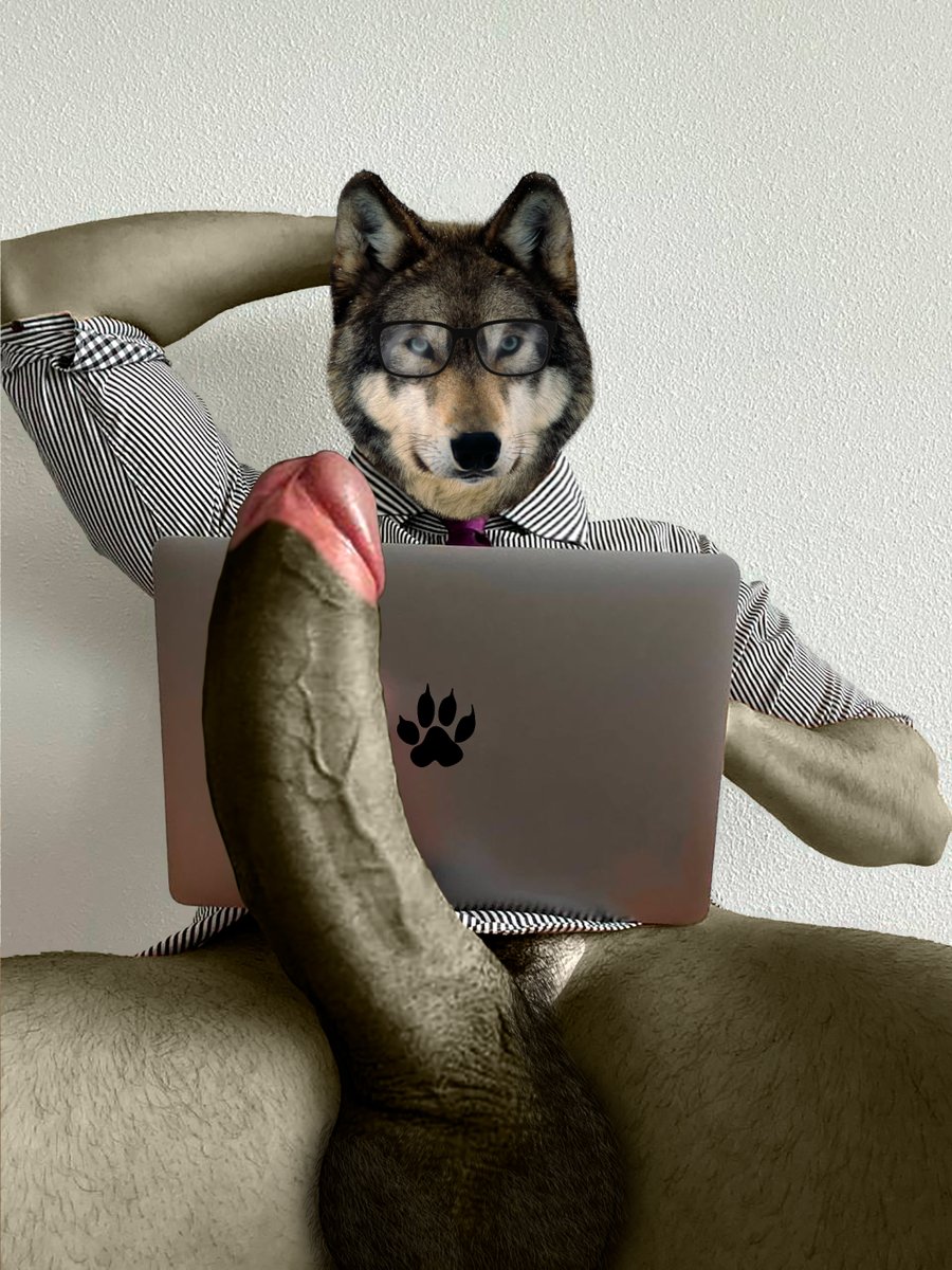 Lobomorphs's tweet photo. A somewhat simple edit since it's been a while since I posted anything here, an office wolf with a huge work tool...
#furry #furryart #furryartwork #furryfandom #morph #bodymorph https://t.co/BkbO6DxJUD