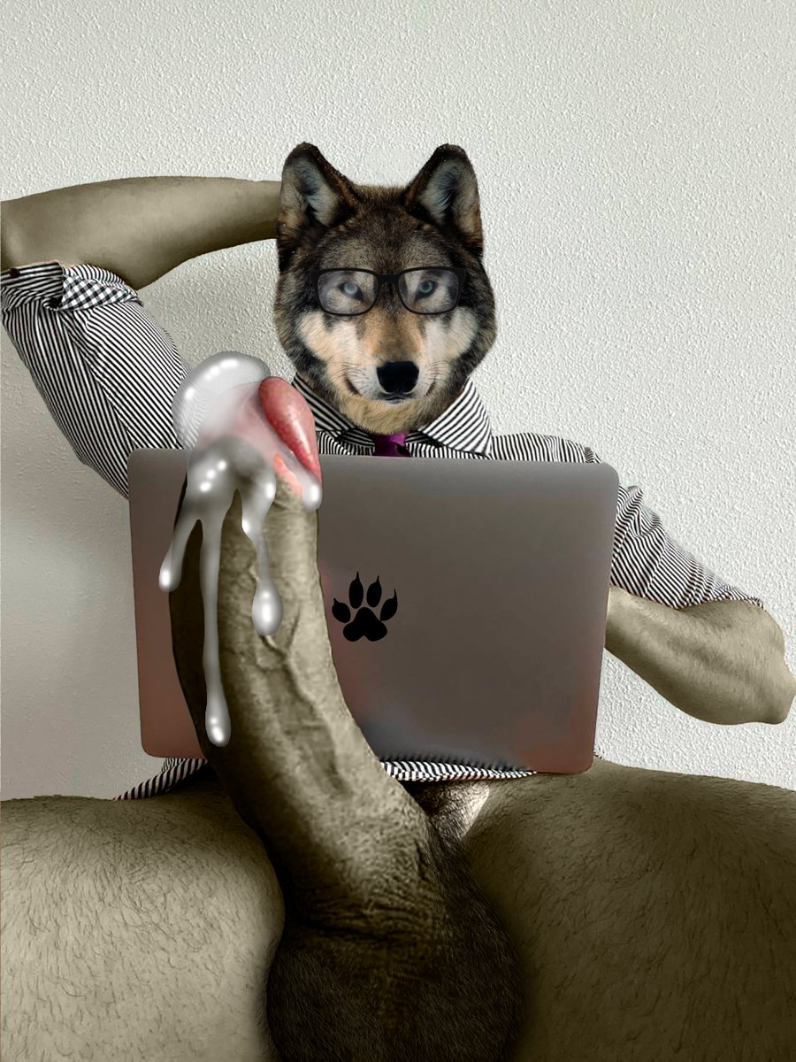 A somewhat simple edit since it's been a while since I posted anything here, an office wolf with a huge work tool...
#furry #furryart #furryartwork #furryfandom  #morph #bodymorph