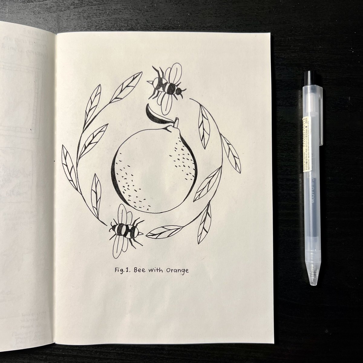 FlCTIONALSTATE's tweet image. #peachtober23 day 1: bee