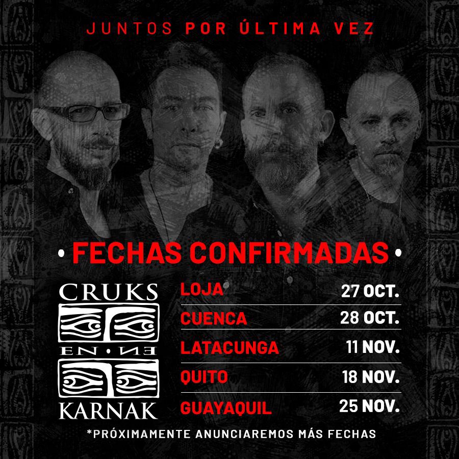 Para los que preguntan por los shows🔥en su ciudad, estas son las presentaciones🎶que tenemos confirmadas. Cuando se vayan sumando nuevas ciudades iremos anunciando. 😉