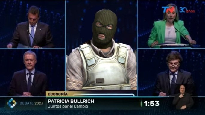 jdoedoe101101's tweet photo. NOOOOO BULLRICH QUÉ ESTÁS HACIENDO EN EL DEBATE https://t.co/sCHiItkmxN