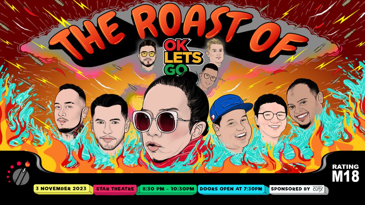 StarTixsg's tweet photo. "The Roast of OLG [M18]" is scheduled on 3 Nov 2023 @ The Star Theatre. 

Buy your tickets via https://t.co/9IHtITRPjm!

#M18 #OKLETSGO #OLG #TheRoastOfOLG #ROOLG #TheStarPAC #StarTixSG #SHORTCUTX https://t.co/e0Cw3fYRqD