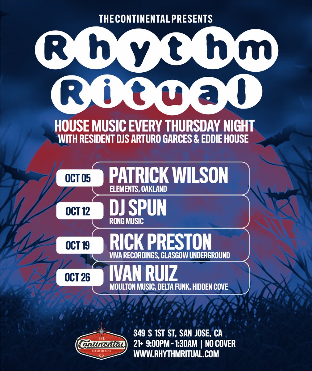 RhythmRitual's tweet photo. Rhythm Ritual October lineup 🎃 https://t.co/SlwvWtT07I