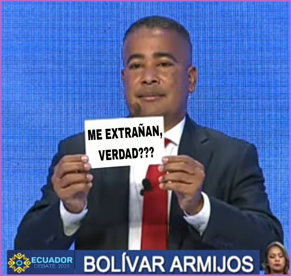 lpincay_p's tweet photo. ¿Cómo que le hace falta algo al debate?  🤷🏽‍♂️😵😅 #debate https://t.co/WudIuwhXvl