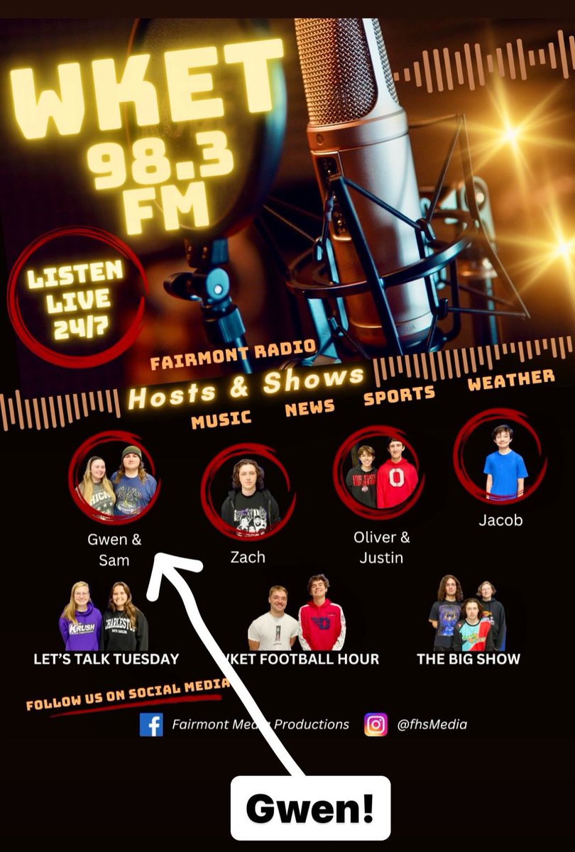 Gwen from #401advisory is a WKET host! 

We’ll be listening to Gwen &amp; Sam!

🎧🎧🎧😃🎧🎧🎧🎧🎧🎧🎧

#wearefirebirds