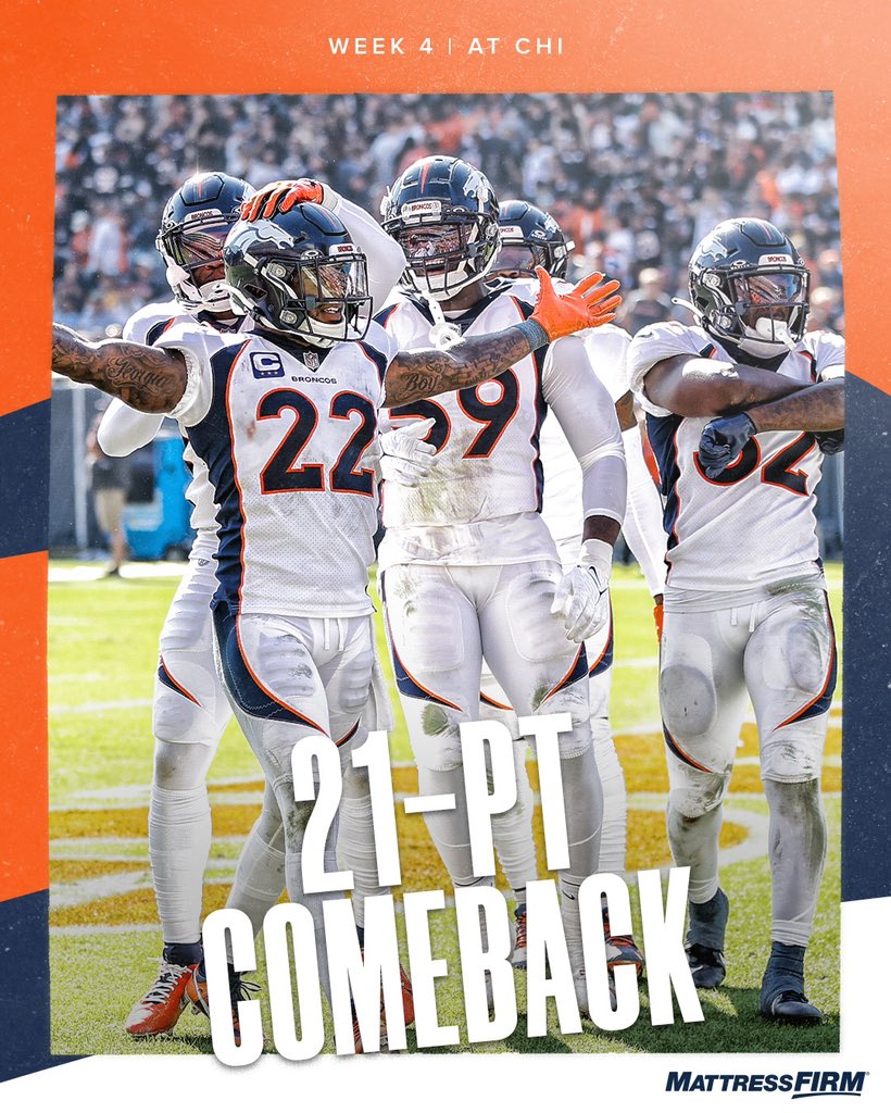 Denver Broncos on X: 'Tied for the second-largest comeback on the
