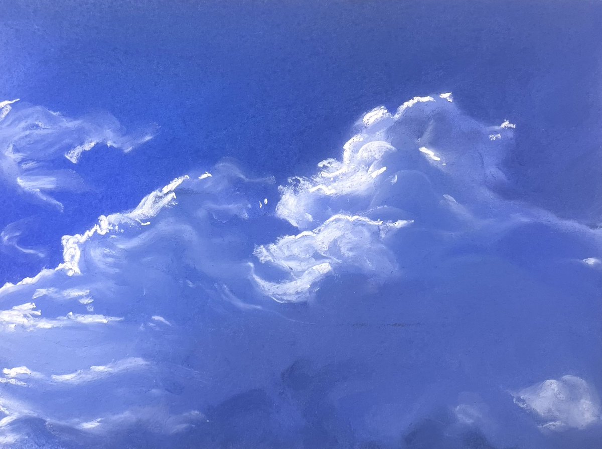 今日のパステル画。 雲