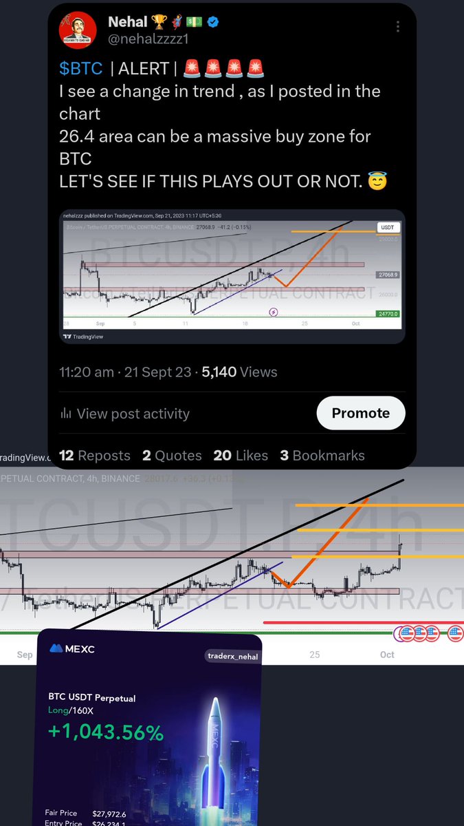 nehalzzzz1's tweet photo. $BTC 
21st sept I posted the chart... And show me these kinda accuracy... 
If your mentor made you shorted BTC.. 
Exit now save ur self mate 🤣💙🤙.. 
Degen mode ❤ https://t.co/nC8mncbTbY