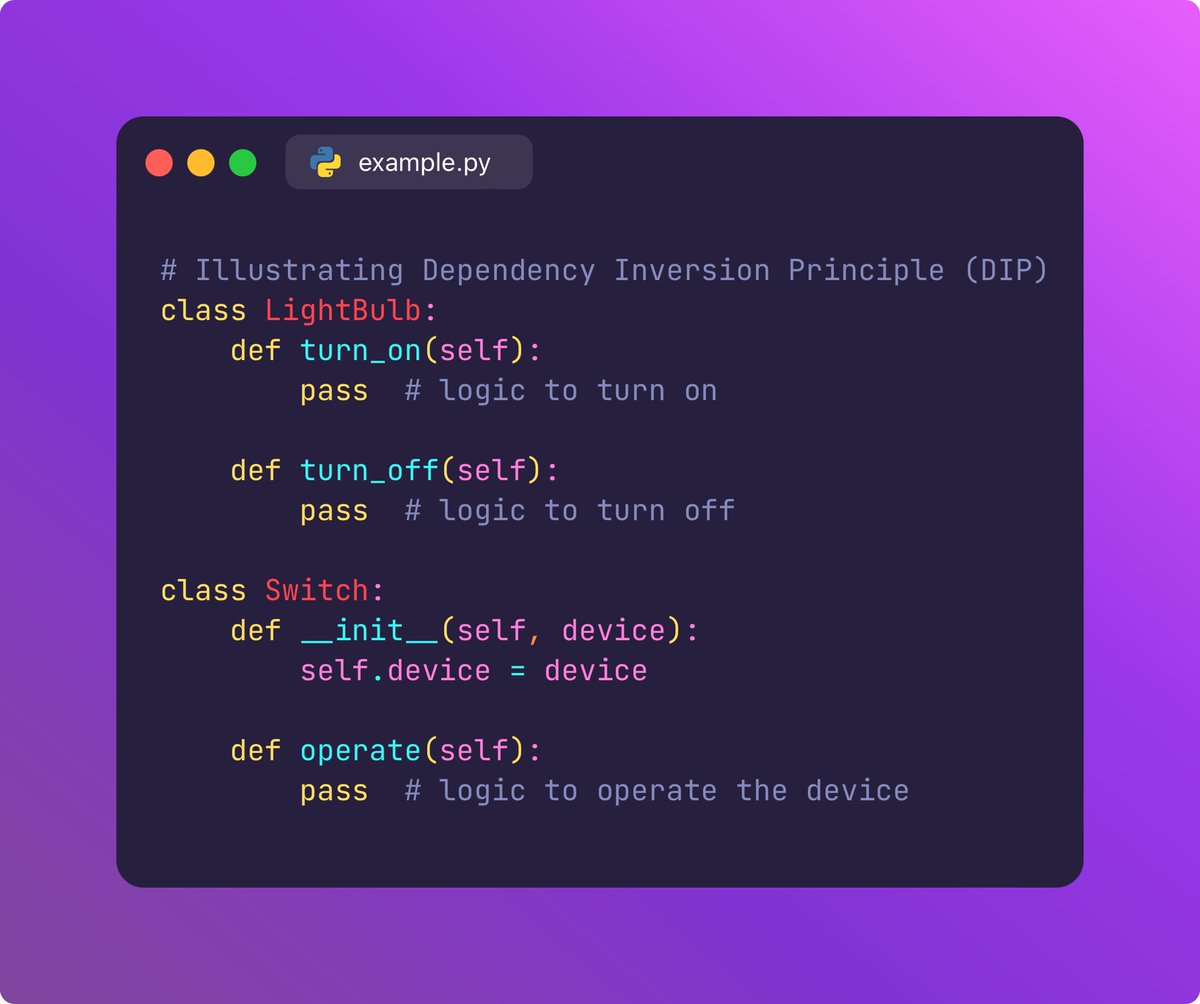 GrowNCode's tweet image. 🌱 Dive into Dependency Inversion Principle (DIP) today! High-level modules and low-level ones should depend on abstractions. How do you achieve code flexibility? #SolidSundays #GrowNCode #DIPInsights
