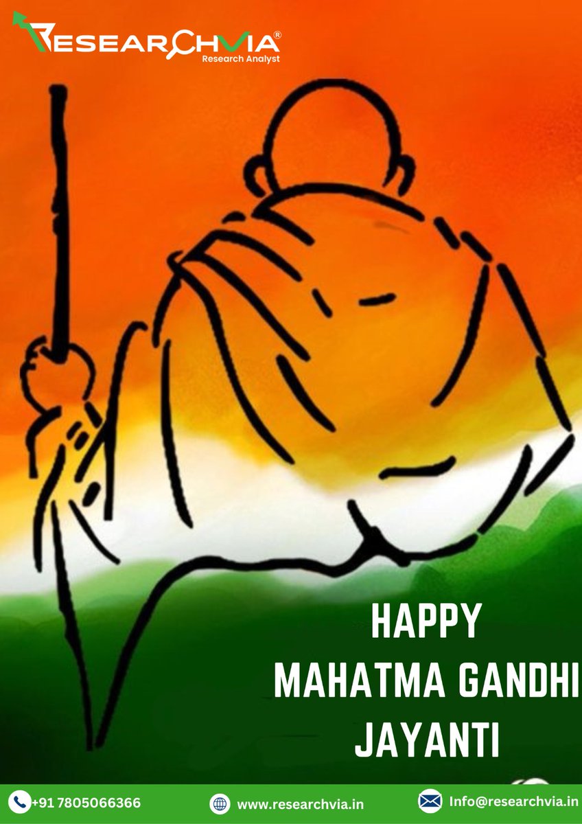 Researchvia_'s tweet photo. Happy Mahatma Gandhi Jayanti 

#gandhijayanti #india #gandhiji  #mahatmagandhiquotes #freedom #indian #mahatma #love #fatherofthenation #peace #2october #nonviolence #happygandhijayanti #freedomfighter #gandhijayantispecial https://t.co/VHfrVlnLN6