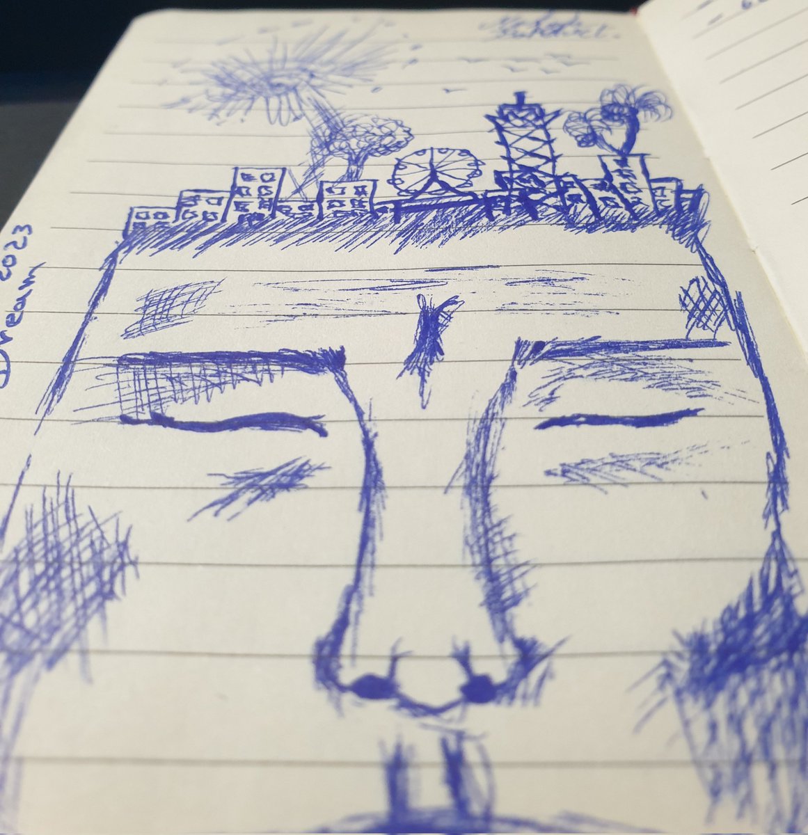 letsmatchlacee9's tweet photo. #inktober2023day1 #inktober2023dream "DREAM"
#insideout 
قررت اني اقلد فرح و اعيد مهارة الرسم عندي شوية اما نشوف 😂✌ https://t.co/u03lVZajIw