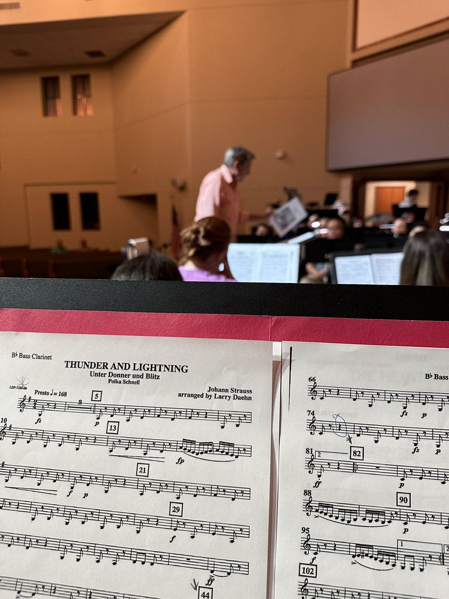 LoneStarSymBand's tweet photo. Rehearsing on stage as we prepare for our concert next Sunday! #LSSB https://t.co/TOROYixC09