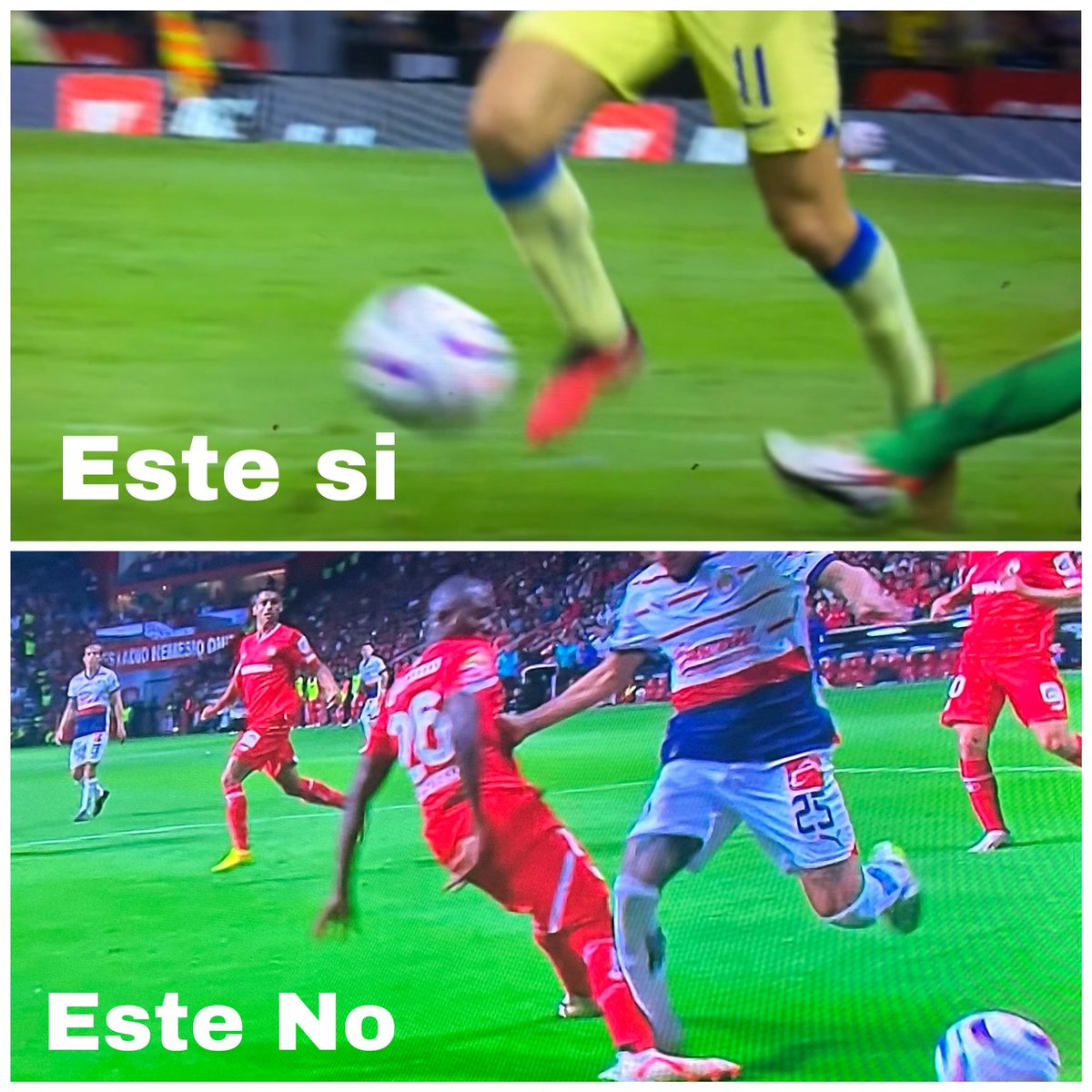 EdgarRomoGDL's tweet photo. La lógica del VAR y Armando Archundia para marcar penales.

No importa cuanto lo leas, son unos 🐷 🐷 

https://t.co/4YfeVu5mRZ

@Chivas 
@ClubAmerica https://t.co/940VPnMErN