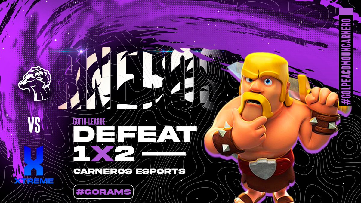 SeralphGaming's tweet photo. #ClashRoyale | 🟣RESULTADOS⚪

Después de un duro partido, los carneros caen dejándolo todo en la arena. 🐏💥

¡A levantarse y mirar hacia adelante! 💪🏻🐏

🏆| @GofioLeague
🆚| @Xtreme_Teamtbd
❌| 2-1
📊| Fase de grupos | J4

#GolpeaComoUnCarnero https://t.co/xbwLadHaap