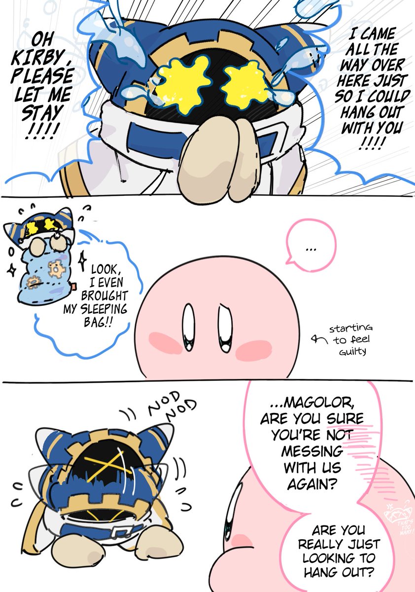 next_fifth's tweet photo. Drew up a funny scene from craftyegg/@anywayMUAHAHAHA's story that I've been wanting to draw for a while (link in thread:) https://t.co/VyjhgNNJbA