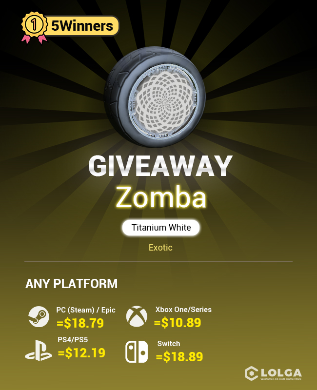 lolgaservice's tweet photo. What are the most popular wheels in Rocket League? Undoubtedly, the Zomba take the lead! Now,  join our giveaway and stand a chance to win the coveted white Zomba for free!
✅Follow:@lolgaservice
✅Comment and Repost
✅Tag 3 RL players
5 winners I will pick up!
Ends in 1 week! ⏲️ https://t.co/tUgSiKxViy