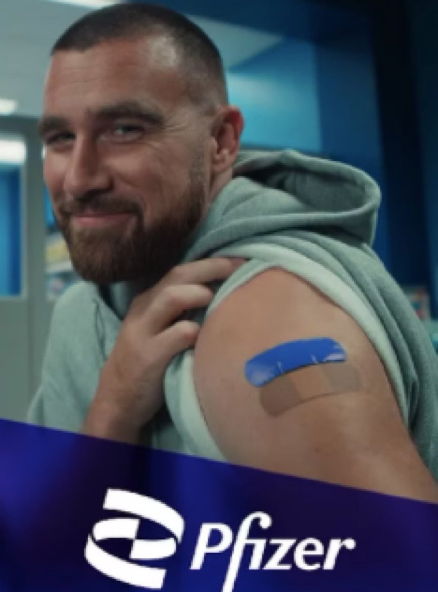 The_Trump_Train's tweet image. Travis Kelce promotes Bud Light and is a spokesman for the new Pfizer covid vaccine 

Taylor Swift is known anti-Trumper and promotes/funds radical left organizations.

Why does the NFL and mainstream media continue to promote them?