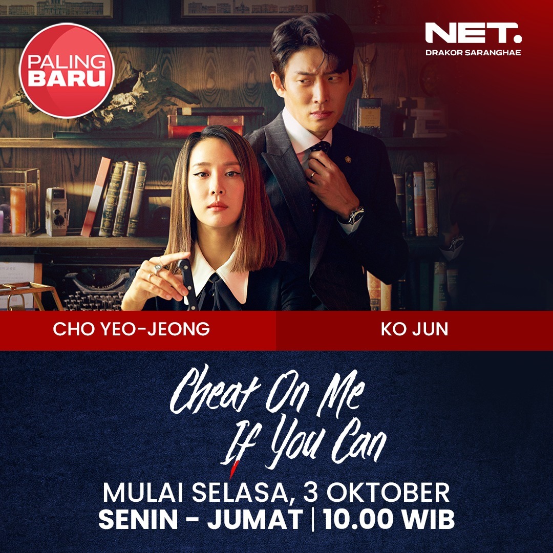 mdtvindonesia's tweet photo. Istrinya penulis novel misteri, suaminya pengacara terkenal tapi mereka berdua terjebak dalam kehidupan rumah tangga dengan bumbu-bumbu perselingkuhan 🫣
Serem gak tuh?
CHEAT ON ME IF YOU CAN, mulai Selasa 3 Oktober setiap Senin-Jumat jam 10.00 WIB #NETDrakor https://t.co/qeEnK7OaXS