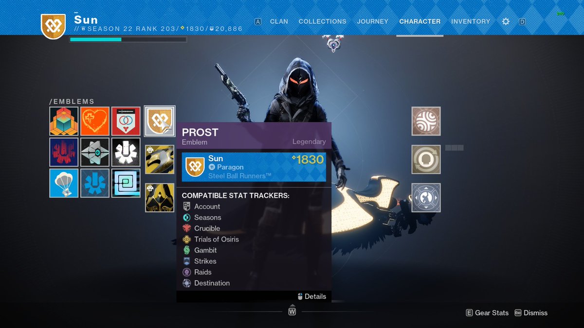 Obrigada pelo emblema <a href="/marechalrambo/">Marechal dos Foguetes</a> ou como falo cheiramal xD
Obrigada <a href="/destinygameBR/">Destiny 2 BR</a> tbm, eu já tinha o emblema então presenteei para alguém muito especial🥰❤️Valeu marechal!  ^^