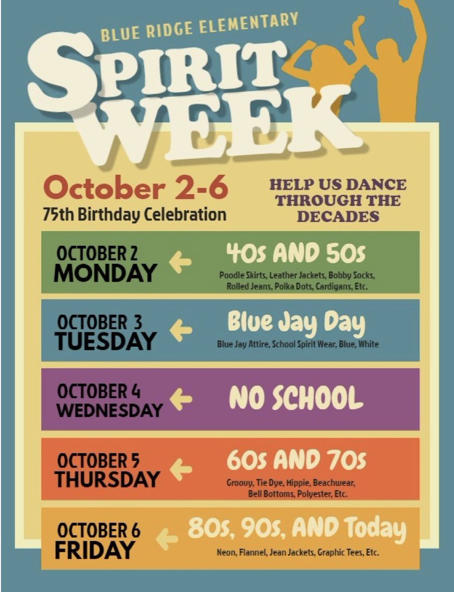 RQSBlueRidge's tweet photo. Itβs our 75th celebration week!!!! Get your outfits ready!! #dancingthroughthedecades #blueridgeis75 #believegrowleadinspire https://t.co/RHwxbG1FdR