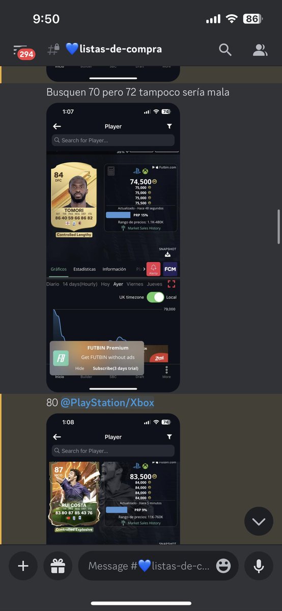 DopManull's tweet photo. Algunas de las recomendaciones en el Discord de @FutAR_Trader hoy en la tarde, todavía hay cupos!!!! https://t.co/MzXv0GNiV5