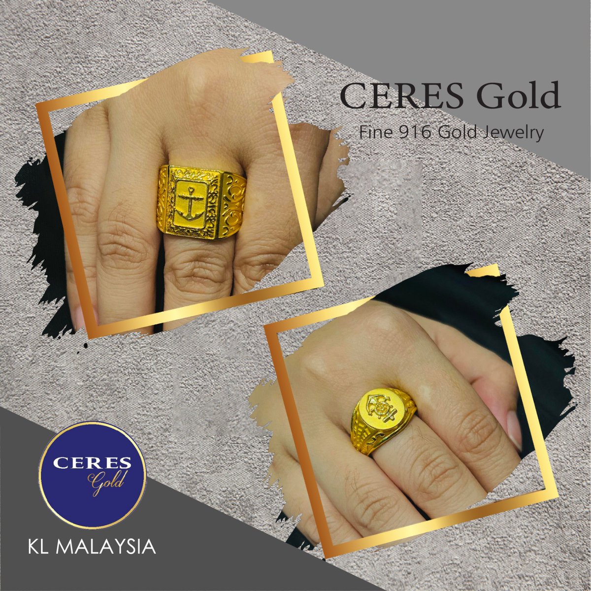 CeresGold's tweet image. 22k gold rings for men, CERES Gold at Kuala Lumpur in Malaysia, offers a wide range of men's gold rings - all crafted to Italian standards. #22kgoldringsformen #mensrings #mensgoldring #22kmensrings #ceresgold ... videos at: youtube.com/@ceresgoldoffi…