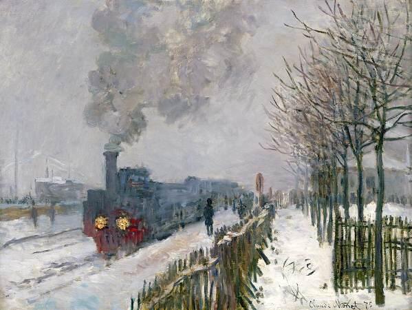 infozone3's tweet image. ''Train dans la neige" 1875 Claude MONET  #art