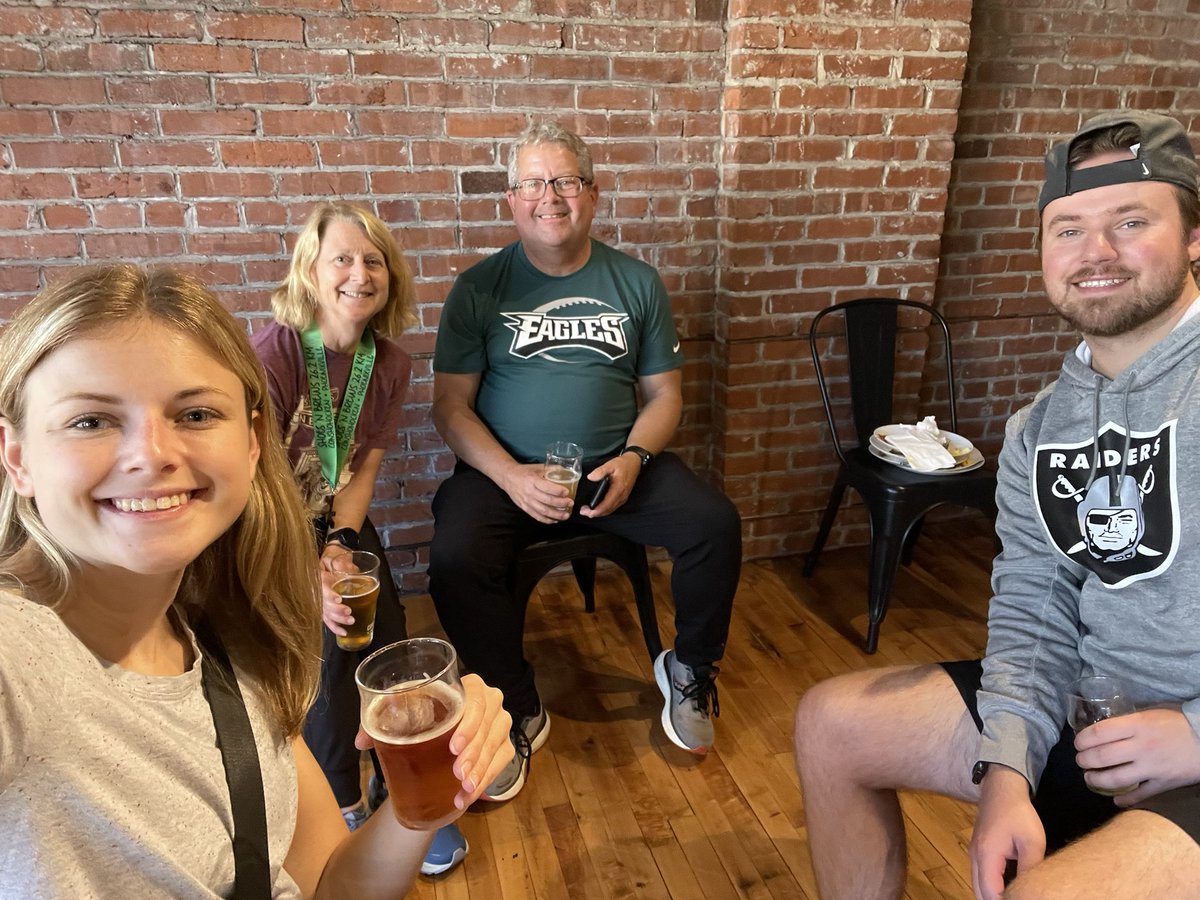 Shoes ‘n Brews 26.2KM took us from Conshohocken to Phoenixville via the #SRT! Great race with a recovery brunch @ConshockenBrewing RecRoom!