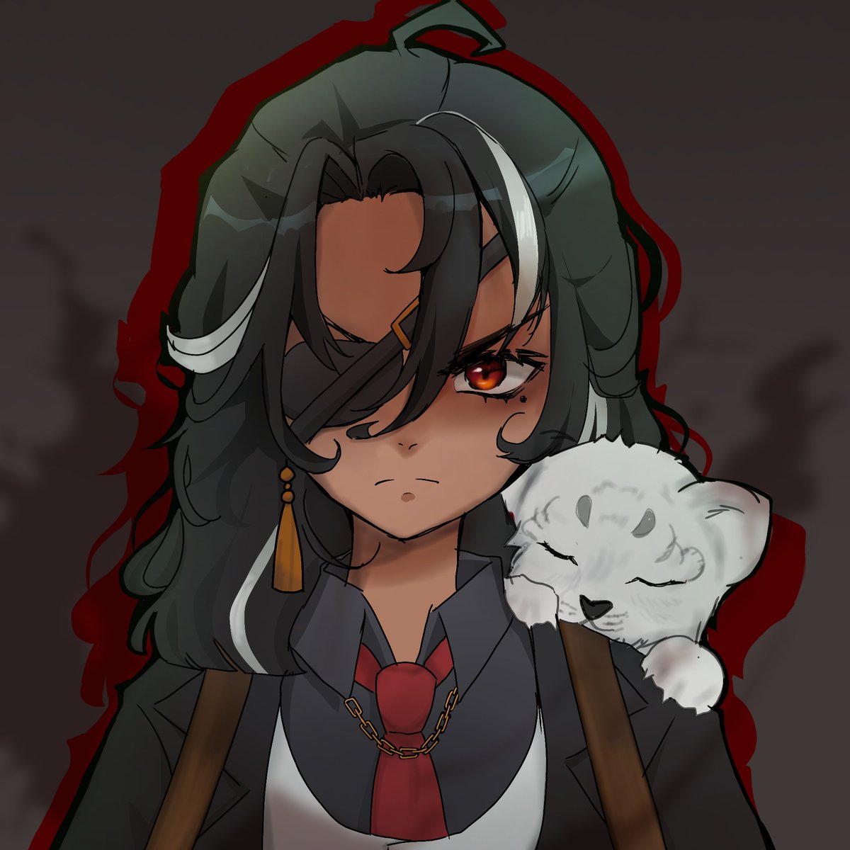 "I am warning you. You wouldn't want to see me going 100%." 
Art by:<a href="/teenchiii/">Moota</a> 
#Rivolutionaries #VtubersEN #VTuberUprising