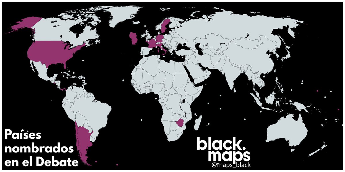 maps_black's tweet photo. Países nombrados en el debate https://t.co/mAxspltKlb