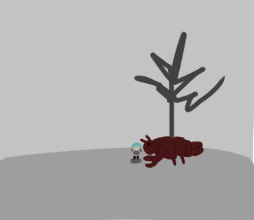 Okay I know I come here to tweet bullshit but I need help right now does anyone have that image of like a lobster with a miku figure but it looks like it was taken in the Devonian period here’s a mock-up I made I need this image