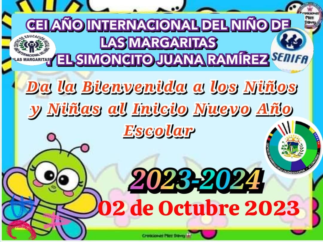 Madre, padre y Representantes mañana 02 de Octubre te esperamos para el gran inicio de año escolar 2023-2024 @cdcetachira @berzabethg1 @mppeducacion @yosvelyguarapana @_laavanzadora