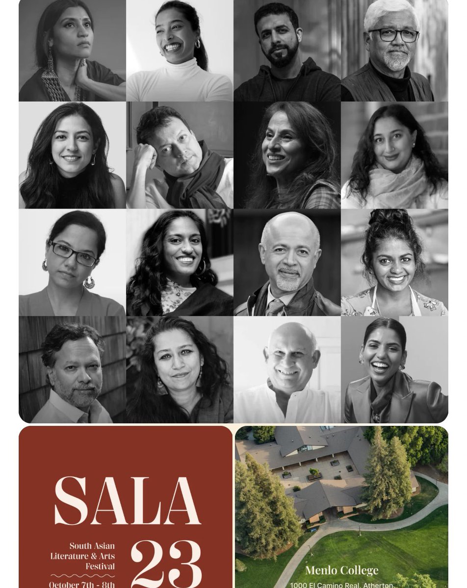 artforumsf's tweet photo. The South Asian Literature and Art festival is this weekend. Don’t miss it! https://t.co/TyrBswiOa7 @abe_verghese @WriteMadhushree @GhoshAmitav @rkarnad @DeShobhaa @konkonas @ranjithoskote @RajiWrites2 @ShikhaMalaviya @CSAS_UCSC @typingvanara @CEAS_Stanford #artforumsf #sala2023 https://t.co/158G32mh63