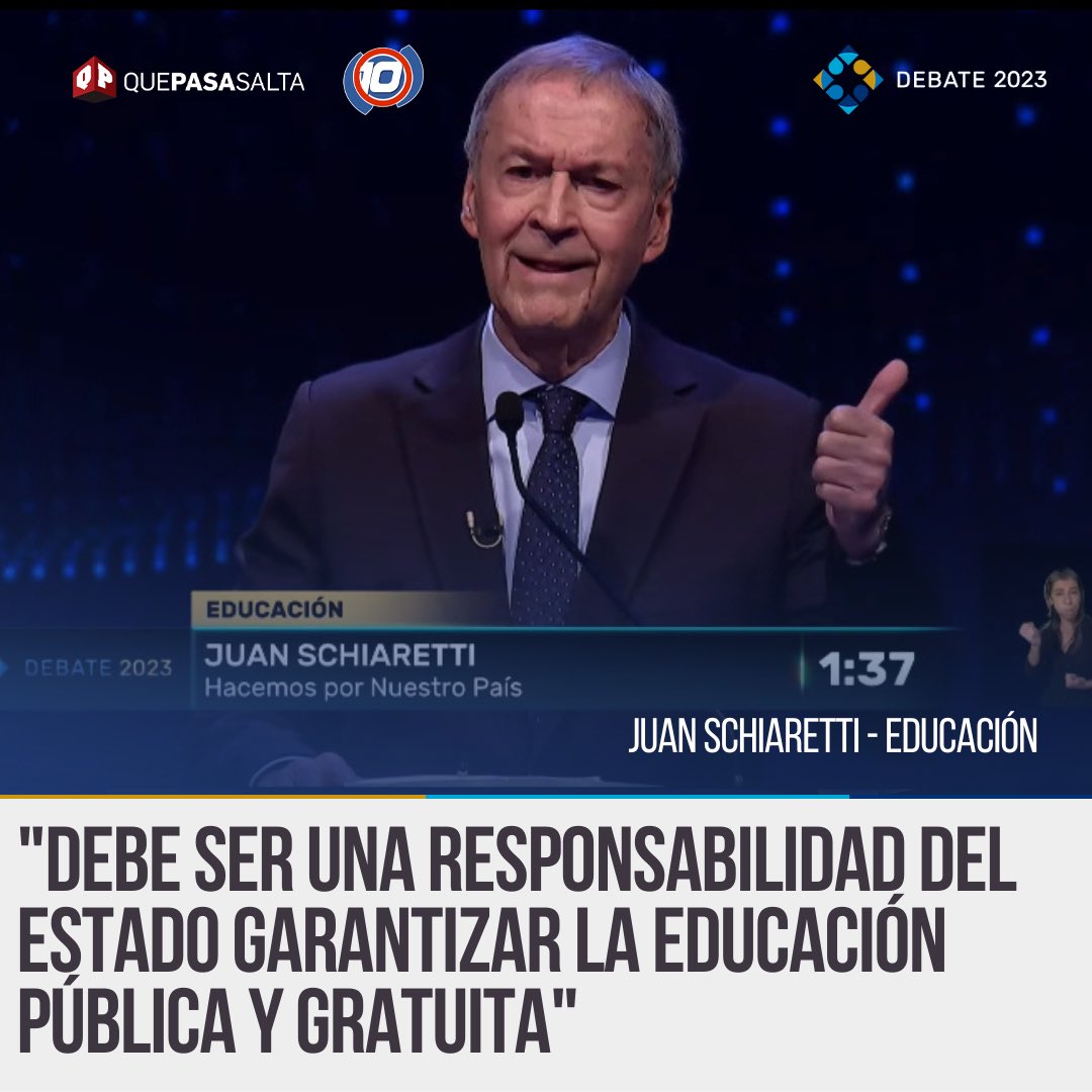 🔹🔸 JUAN SCHIARETTI DEFENDIÓ LA EDUCACIÓN PÚBLICA 🙌

"Debe ser una responsabilidad del Estado garantizar la educación pública y gratuita"