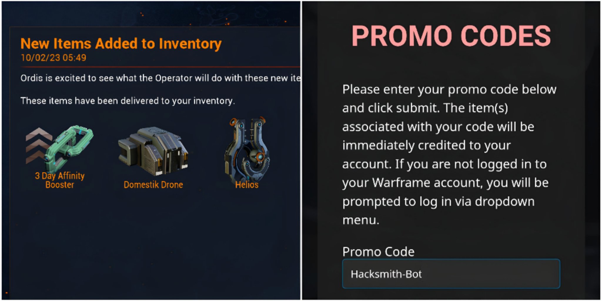 Latest Warframe Promo codes  Coding, Promo codes, Good news