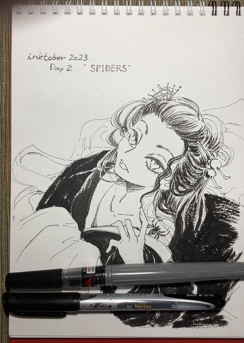 #inktober2023 #inktoberDay 2  "SPIDERS" 