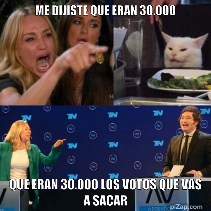 - Me dijiste que eran 30.000 !!!
- Que eran 30.000 los votos que ibas a sacar