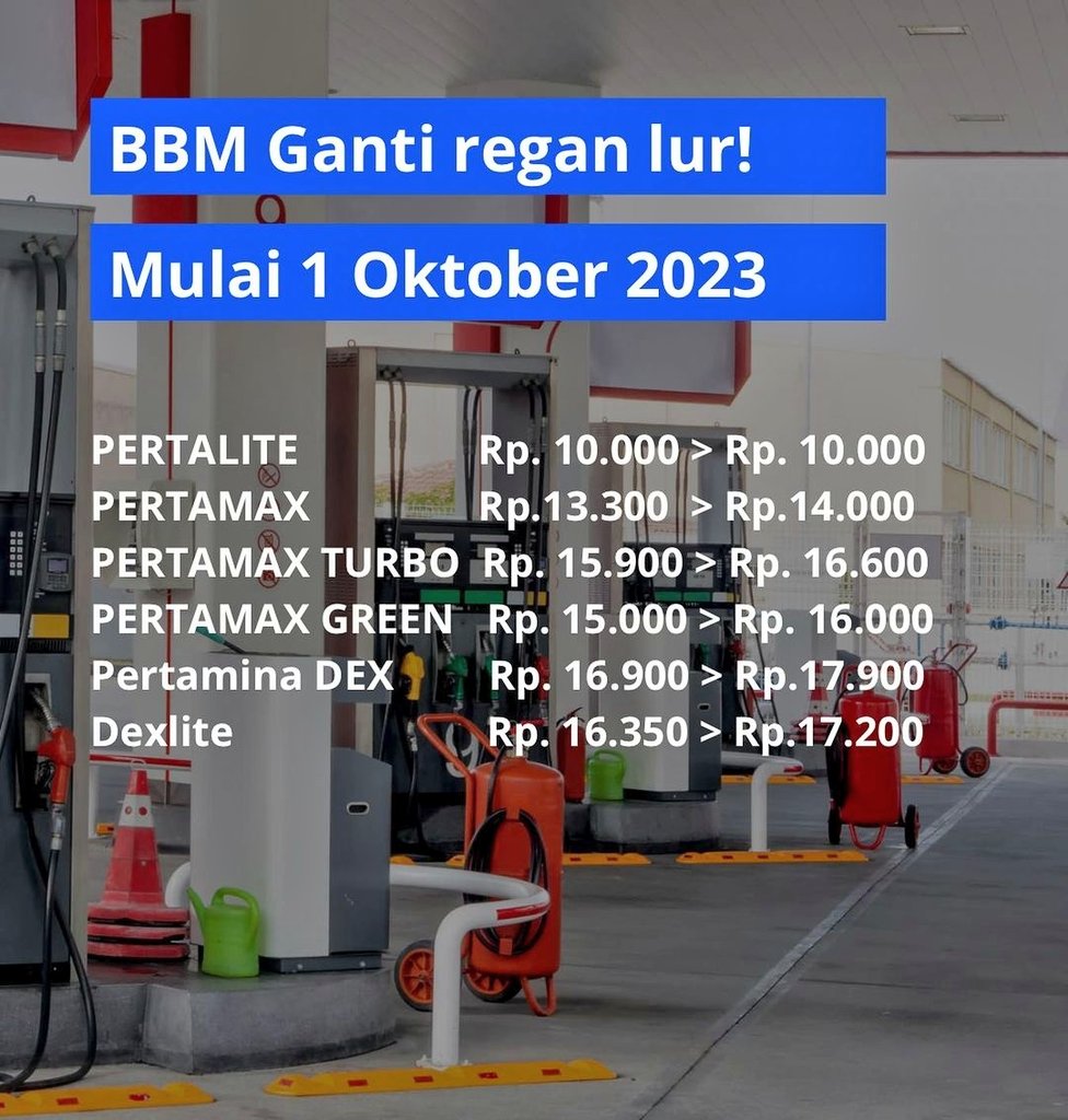 ekowboy2's tweet photo. BBM non subsidi diam-diam naik lagi sementara itu ada wacana penghapusan pertalite..

Partai wong cilik yang biasa mewek-mewek saat BBM naik pada kemana ya!! https://t.co/qefcTtYoR1