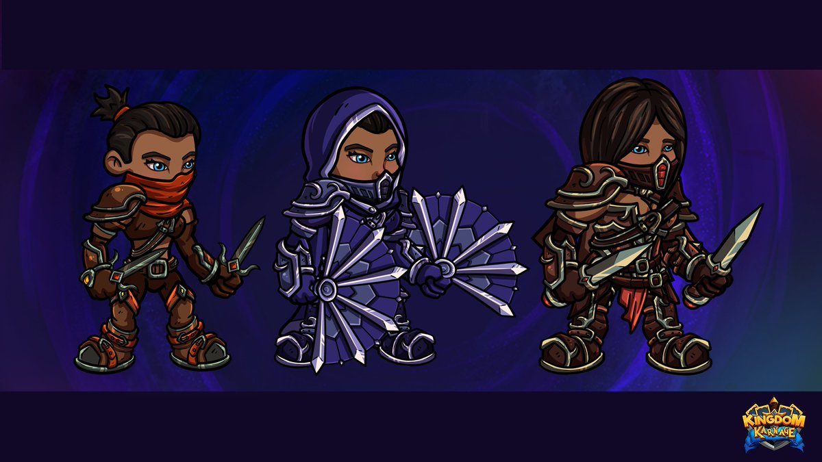 More from @kingdom_karnage - female humans! :)

#GameArt #IndieGameArt #DigitalArt #2DArt #ArtOfTheDay #ArtShare #ArtistsOnTwitter #GameDev #IndieGameDev #Unity #GameIndustry