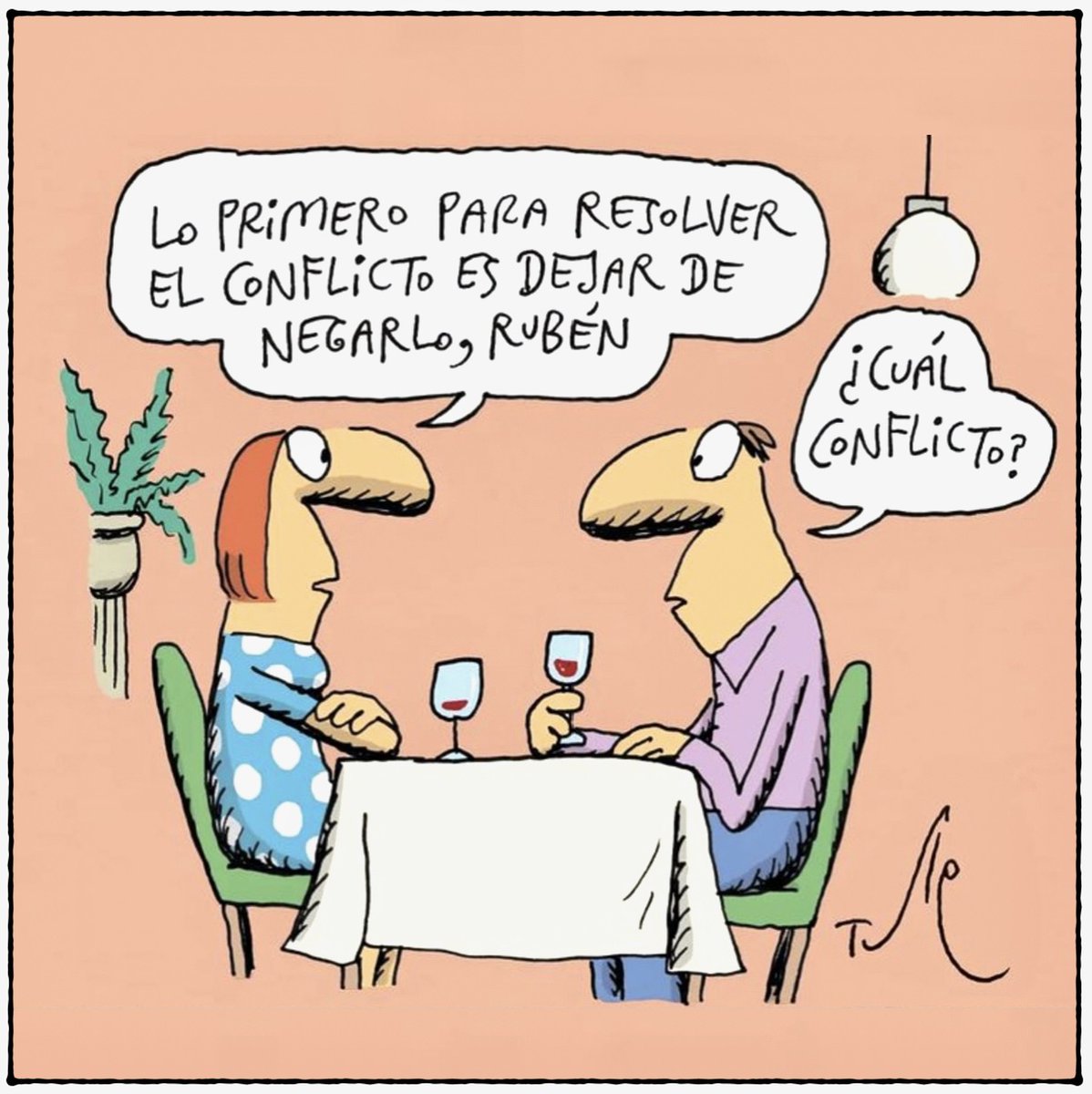 lacancircle's tweet photo. “The first step to resolving this conflict is to stop denying it, Rubén.”

“What conflict?” 

@Tutehumor https://t.co/O6W8vh7COG