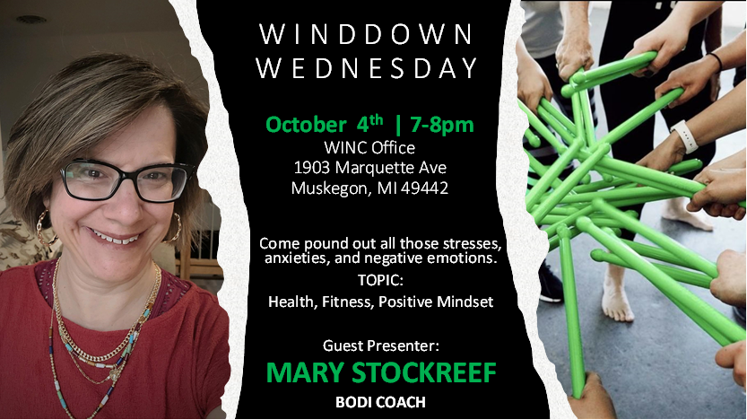 WINC14's tweet photo. Female Veterans are invited to join us...
WINDDOWN Wednesday
Oct 4th @ 7pm
WINC Office, 1903 Marquette Ave, Muskegon, MI https://t.co/kIbpaIbRMo