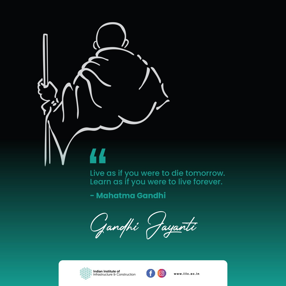 Knowledge is a treasure, &amp; learning is the key to unlock it. Celebrate Gandhi Jayanti with a commitment to lifelong learning.
#gandhijayanti #october2nd #gandhiji #mahatmagandhi #india #fatherofnation