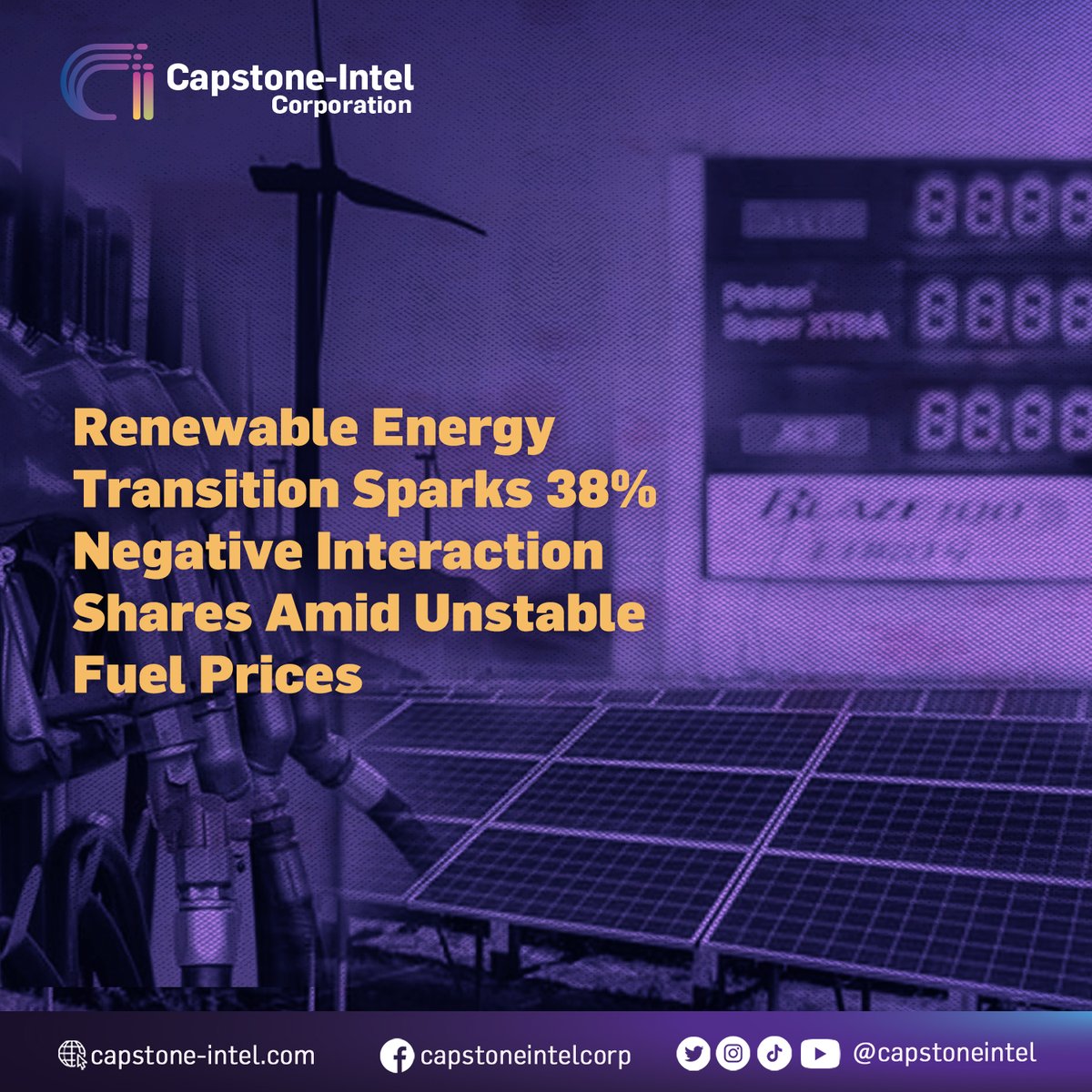 capstoneintel's tweet photo. Oh My Gas 🥲

The data revealed that across all social and non-social media platforms, the topic “fuel prices” showed an 87% neutral sentiment about the issue, followed by a 10.7% negative sentiment and 2.3% positive sentiment. | #CapstoneIntel #research #fuelprices #gasprices https://t.co/cIEyZIwwPb