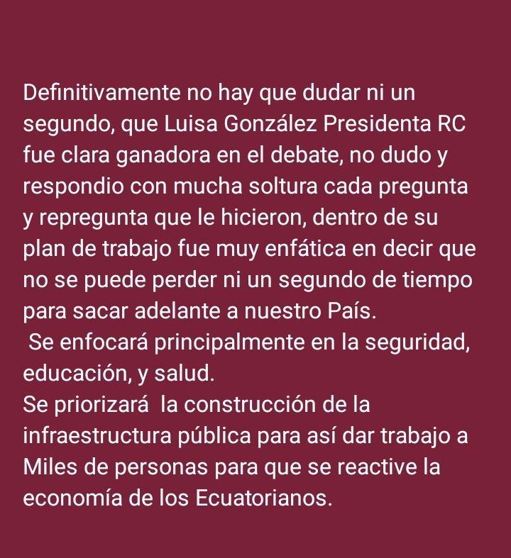 <a href="/LuisaGonzalezEc/">Luisa González</a> 
<a href="/cubalondra/">Alondra Santiago</a> 
<a href="/LosRc537324/">tuiteros los Ríos RC5</a> 
<a href="/TuiterosxEc5/">Tuiteros por Ecuador Rc 5 🇪🇨</a>