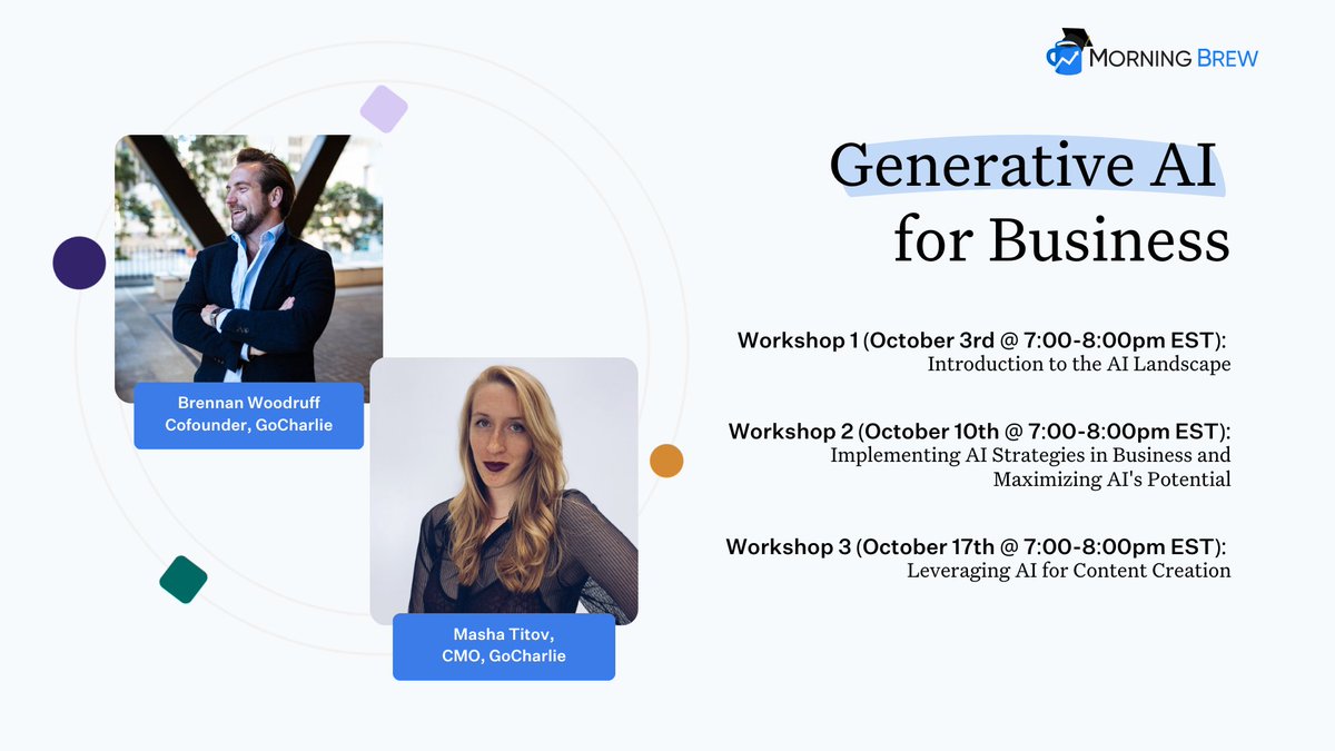 We close out that Tuesday with a session with @LearningBrew alumni.

Gen AI for Business Session 3 live from @MorningBrew office.

#nytechweek