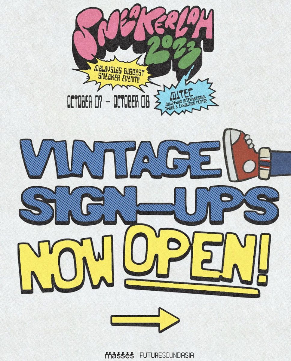 SantaiSini's tweet image. Pencinta kasut dan barang vintage jgn lupa singgah MITEC 7-8 Oktober ni. Ada event Sneakerlah 😍

#santaisini #sneakerlah #thrifted #menarik #event #jom