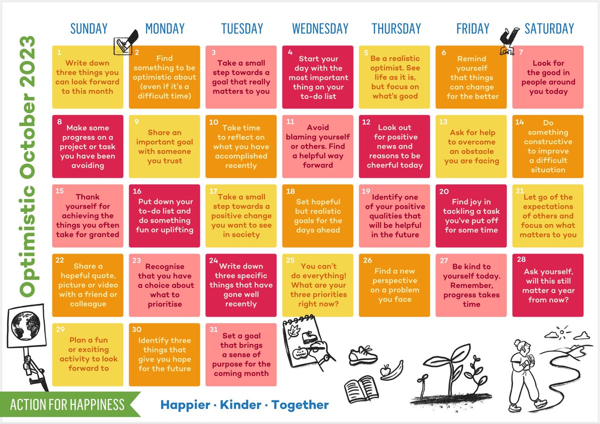 This month’s calendar from @actionhappiness is #OptimisticOctober. We all need a bit of that right now.

actionforhappiness.org/sites/default/…