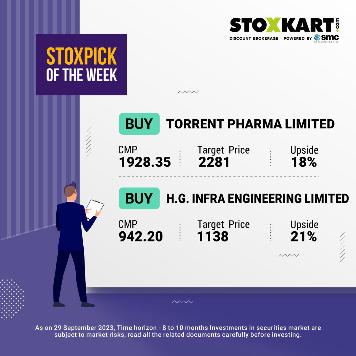 stoxkartonline's tweet photo. Stox Pick of the Week!

Two Fundamental #Stocks of week to strengthen your portfolio.

#Stockideas #StoxPick #tradingonline #tradingstocks #stockinvestments #Stockmarketindia #smartinvestments #investmentadvisor https://t.co/Hj9N7uPwAn